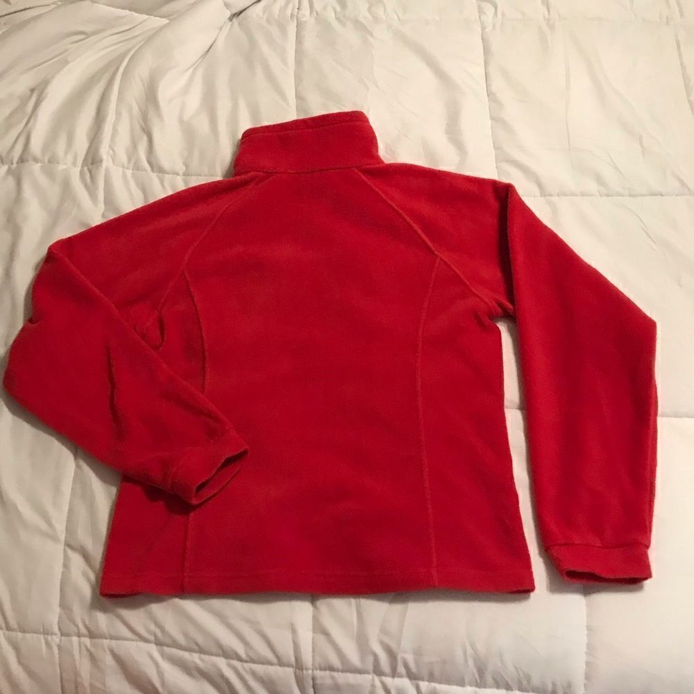 Columbia Youth Red Full Zip Fleece Jacket Sz 18/20 - Picture 5 of 8